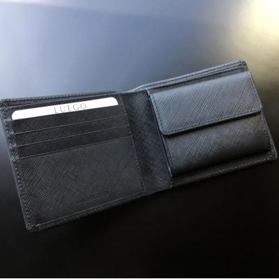 ふるさと納税 新庄市 LUEGOのGrace Homme グレースオム 二つ折り財布/ブラック