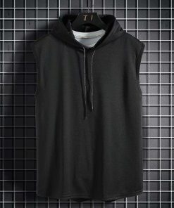 パーカー メンズ タンク 薄手 インナー ノースリーブパーカー フード カットソー カジュアル スポーツ ジム アンダーウェア