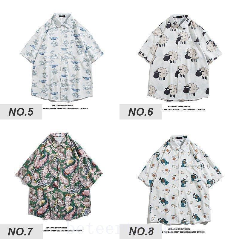 アロハシャツメンズ半袖開襟シャツオープンカラーシャツ花柄カジュアルシャツ開襟リゾート旅行総柄おしゃれ涼しい夏物父の日メンズファッション - 画像 (9)