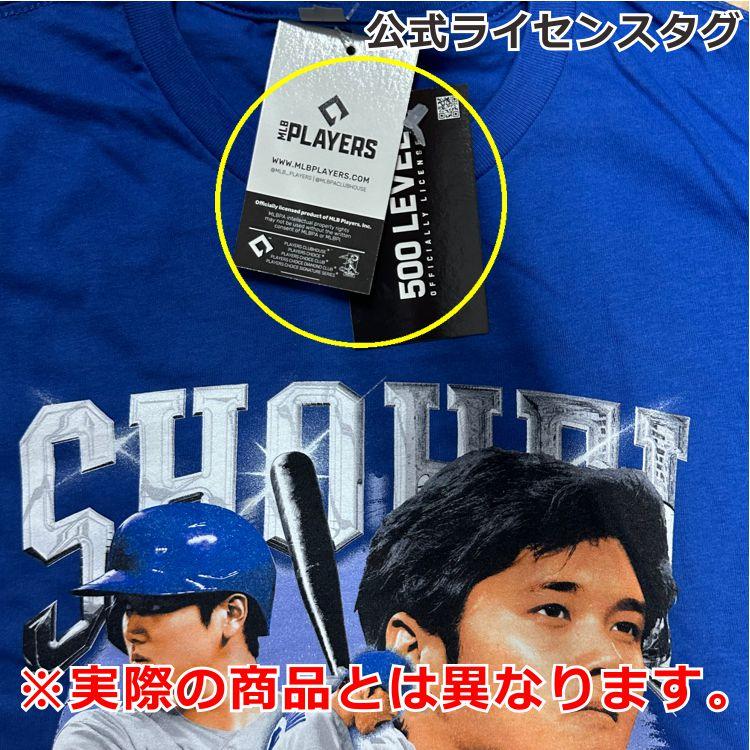 50/50 大谷翔平 Tシャツ 半袖 MLB ロサンゼルス ロサンジェルス ドジャース LA Los Angeles Dodgers Shohei Ohtani 500LEVEL コットン 丸首 大人 ybc - 画像 (2)