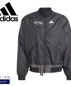 adidas アディダス ジャケット ユニセックス ADIDAS EZA76 ブラック 黒 グレー 長袖 トレフォイルロゴ ストリート スポーティ スポーツ カジュアル ブランド リブ 爆買