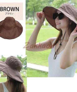 レディース 雨よけ 防水 自転車通勤 UVカット UV 日よけ帽子 つば広 折りたたみ 紫外線対策 あご紐付き コンパクト 折り畳み 軽量 レインハット 雨用帽子