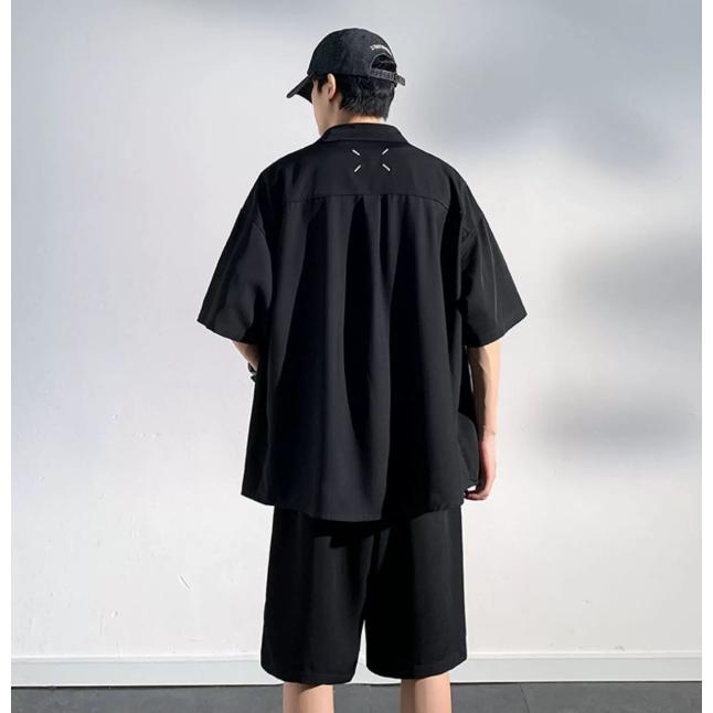 セットアップ メンズ スポーツセット 上下セット 夏 スポーツカジュアル 半袖 大きいサイズ 2点セット 速乾 M〜3XL 3色展開 シャツ 涼感 父の日 赤字覚悟 - 画像 (3)