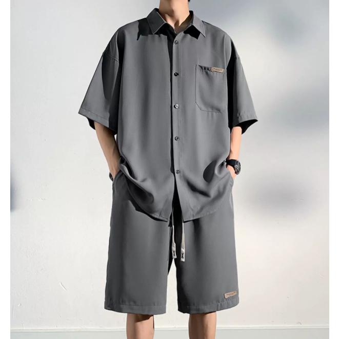 セットアップ メンズ スポーツセット 上下セット 夏 スポーツカジュアル 半袖 大きいサイズ 2点セット 速乾 M〜3XL 3色展開 シャツ 涼感 父の日 赤字覚悟 - 画像 (5)