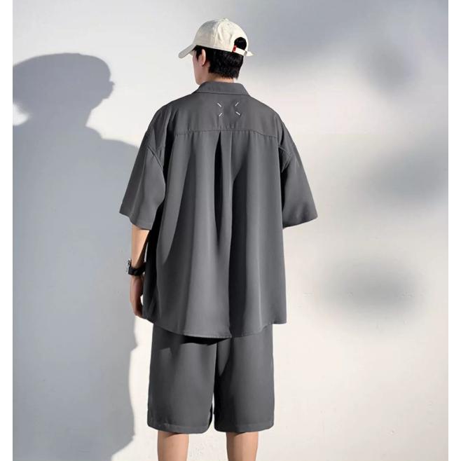 セットアップ メンズ スポーツセット 上下セット 夏 スポーツカジュアル 半袖 大きいサイズ 2点セット 速乾 M〜3XL 3色展開 シャツ 涼感 父の日 赤字覚悟 - 画像 (6)