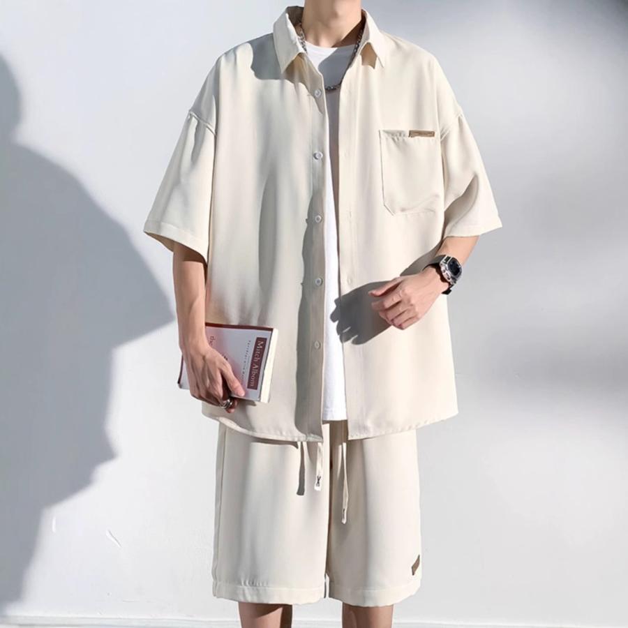 セットアップ メンズ スポーツセット 上下セット 夏 スポーツカジュアル 半袖 大きいサイズ 2点セット 速乾 M〜3XL 3色展開 シャツ 涼感 父の日 赤字覚悟 - 画像 (7)