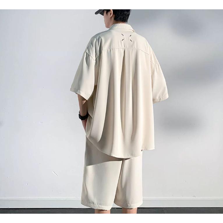 セットアップ メンズ スポーツセット 上下セット 夏 スポーツカジュアル 半袖 大きいサイズ 2点セット 速乾 M〜3XL 3色展開 シャツ 涼感 父の日 赤字覚悟 - 画像 (8)