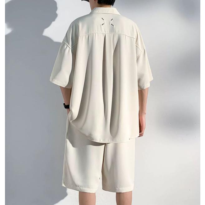 セットアップ メンズ スポーツセット 上下セット 夏 スポーツカジュアル 半袖 大きいサイズ 2点セット 速乾 M〜3XL 3色展開 シャツ 涼感 父の日 赤字覚悟 - 画像 (9)